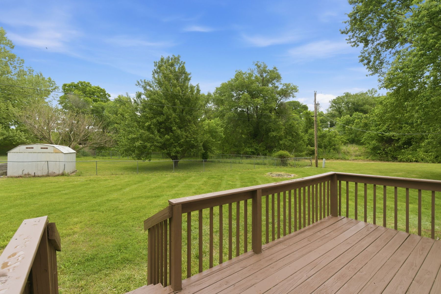 Deck and back yard