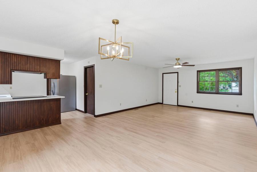 Living room, toward the kitchen