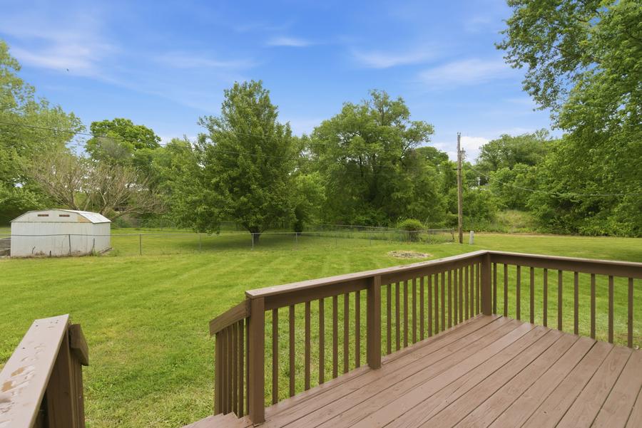 Deck and back yard
