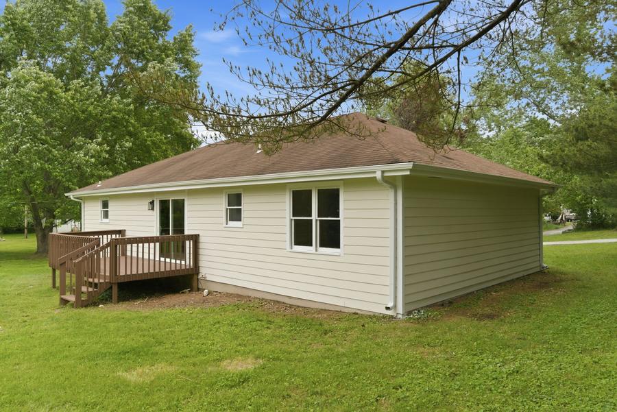 Rear elevation and deck