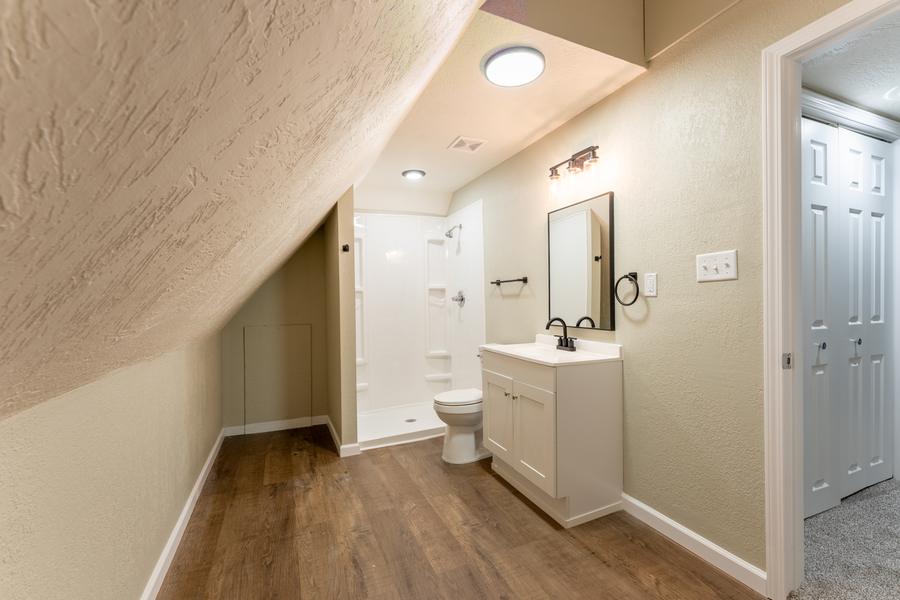 Bath and hallway