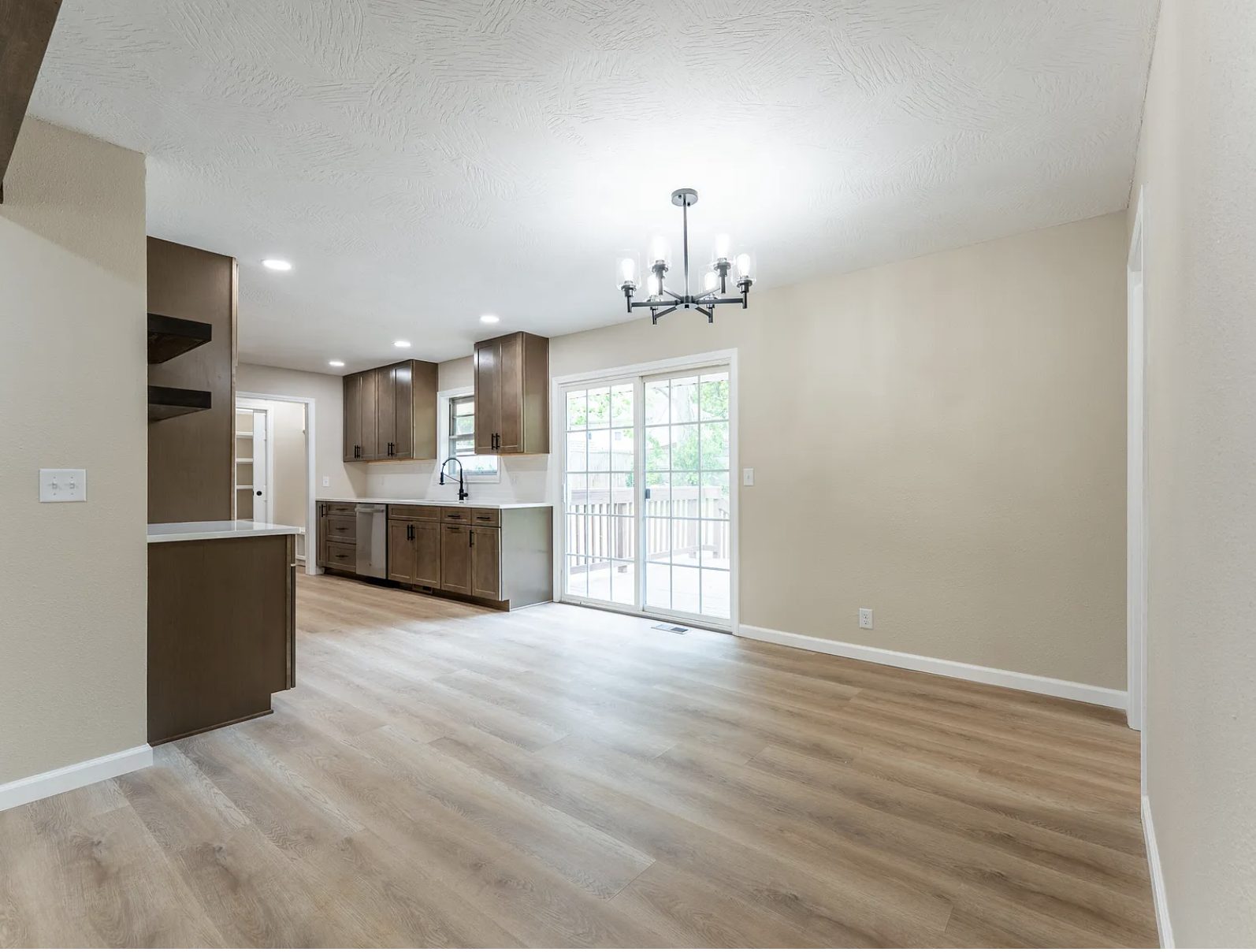 Living room, toward the kitchen