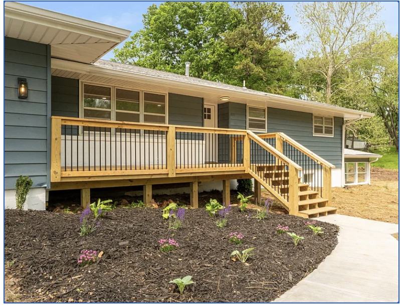 Front deck and entry