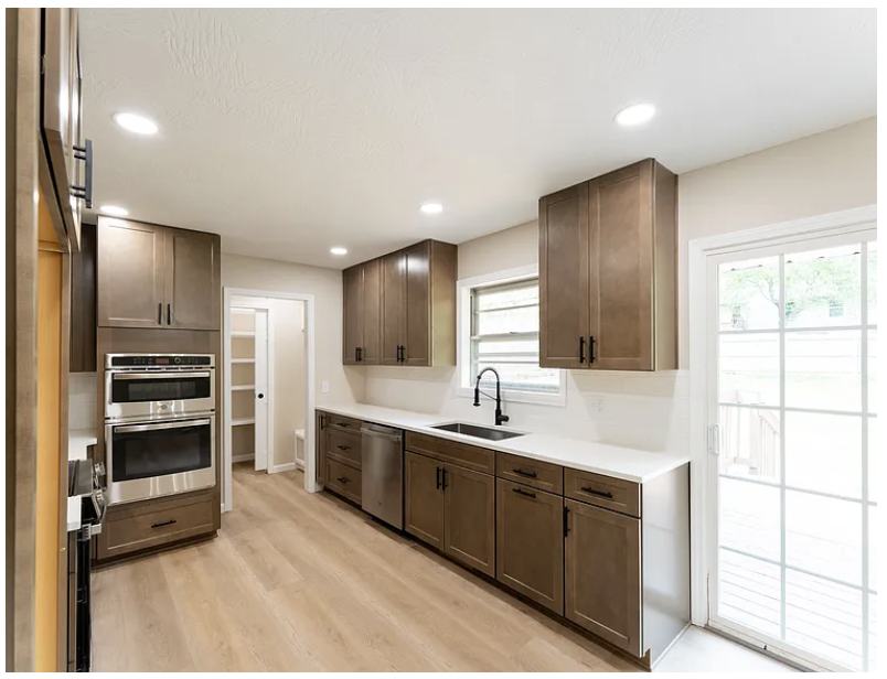 Kitchen and wall oven